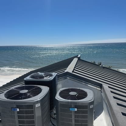 American Standard rooftop condensers with Gulf ocean view — Affordable Air Service