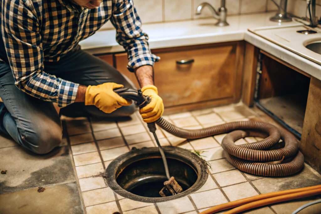 drain snaking