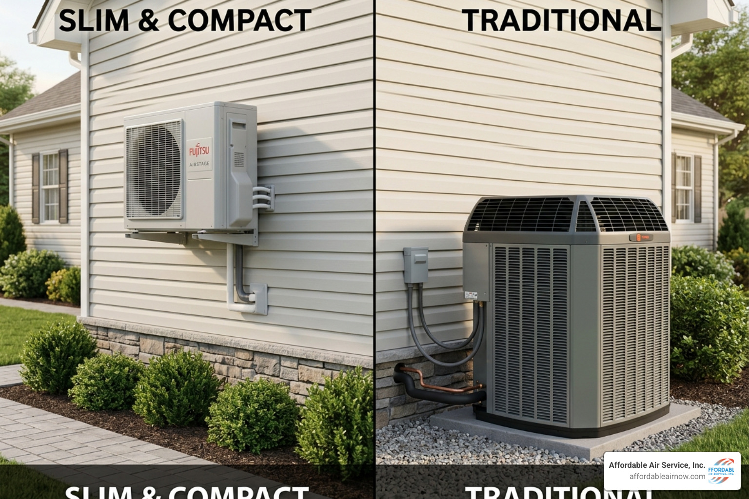 Blog 1 daikin fit slim profile vs traditional outdoor unit