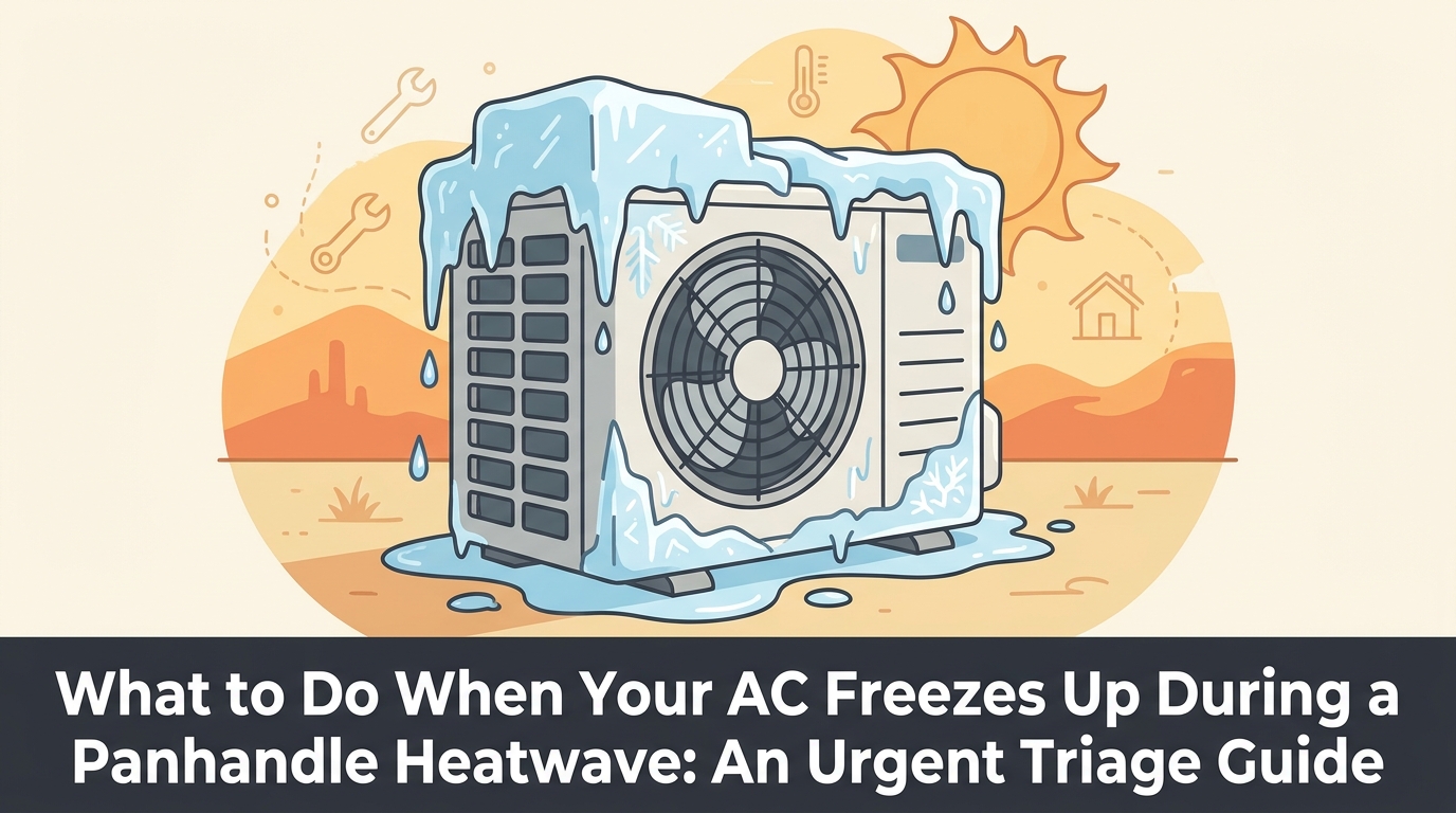 Blog 5 What to Do When Your AC Freezes Up During a Panhandle Heatwave: An Urgent Triage Guide — featured image