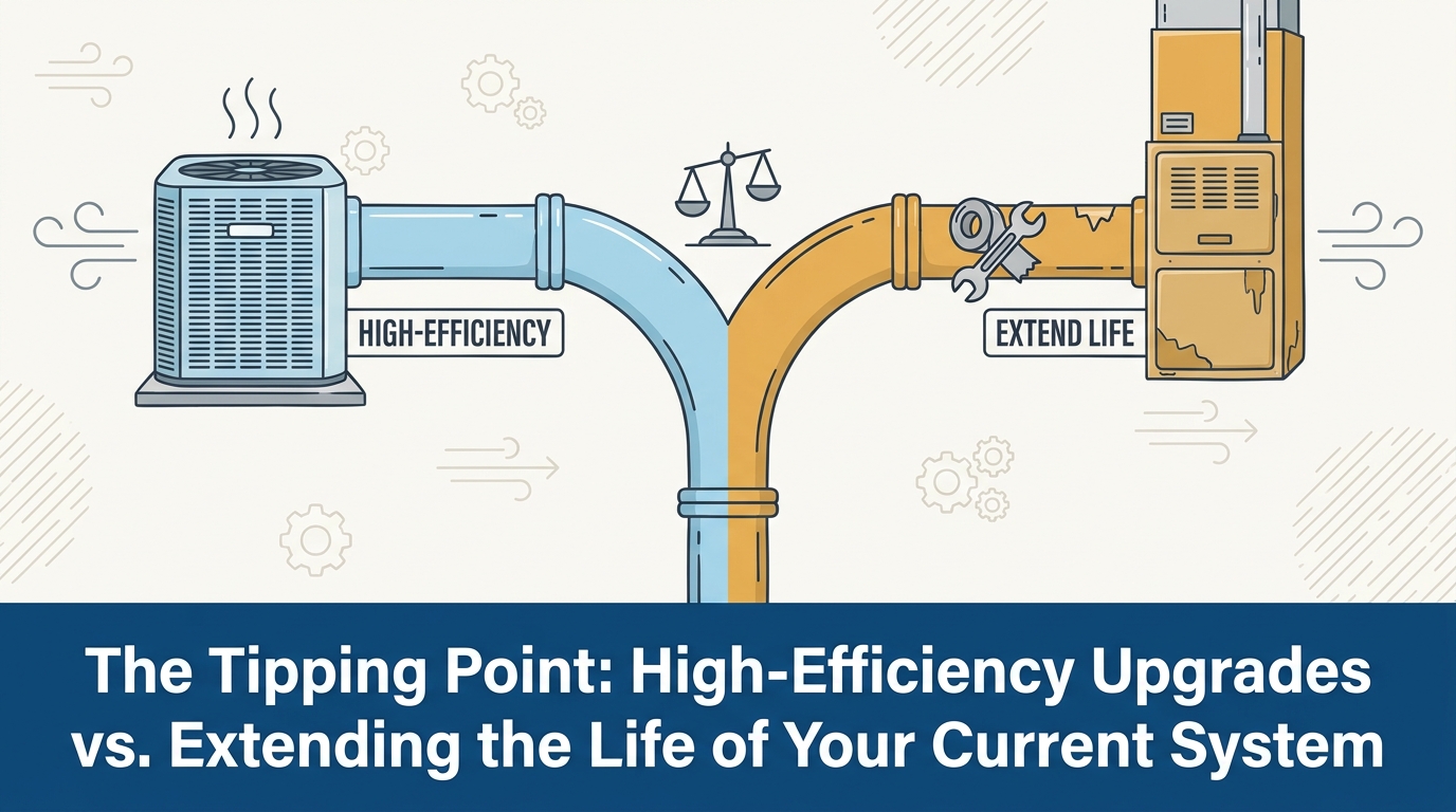 Blog 5 The Tipping Point: High-Efficiency Upgrades vs. Extending the Life of Your Current System — featured image